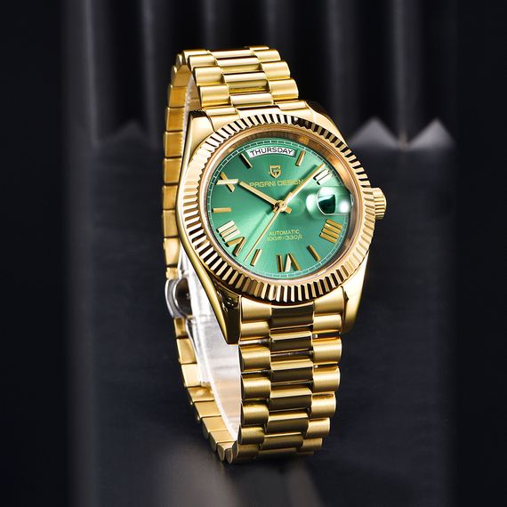 Чоловічий годинник Pagani Design PD-1783 Gold-Green | Зображення 1