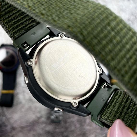 Спортивний чоловічий годинник Skmei 2412NAG Army Green Nylon | Зображення 7