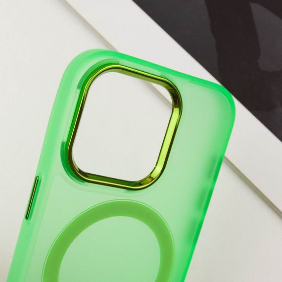 Чехол TPU+PC Lily with MagSafe для Apple iPhone 13 Pro Max (6.7") Neon Green | Зображення 4