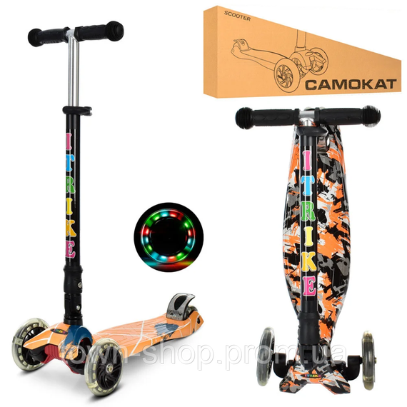 Самокат детский MAXI iTrike JR3-003-1-WP20 складной
