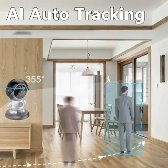 Поворотна бездротова відеокамера Wi-Fi-відеоня 2K ART 8936 з датчиком руху та поворотом на 355 градусів | Зображення 2