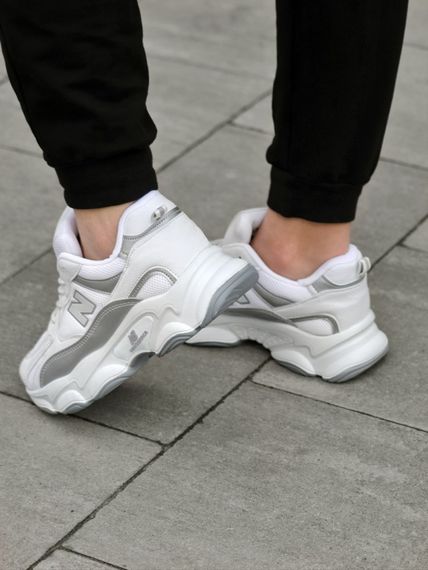 Кросівки New Balance замш/шкіра/3D сітка колір білий, сірий | Зображення 3