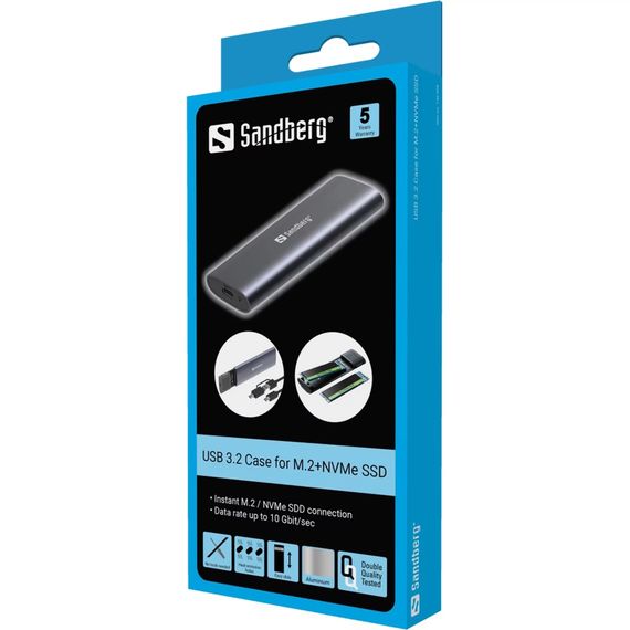 Кишеня зовнішня Sandberg SSD M.2, (NVMe) M-Key USB Type-C 3.2 (136-39) | Зображення 4