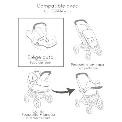 Аксессуар к кукле Smoby Кресло-переноска Maxi-Cosi Розовый жемчуг, 31 x 48 x 37 см, 3+ (7600240241) | Зображення 6