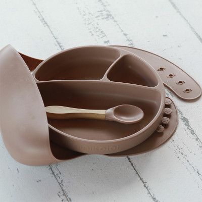 Набор детской посуды MinikOiOi BLW SetII-Bubble Beige (101070023) | Зображення 2