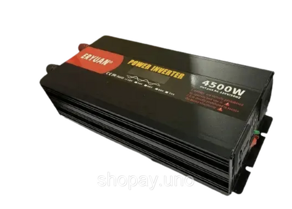 Преобразователь напряжения AGM 12V → 220V 4500W чистая синусоида с LCD-дисплеем | Зображення 4