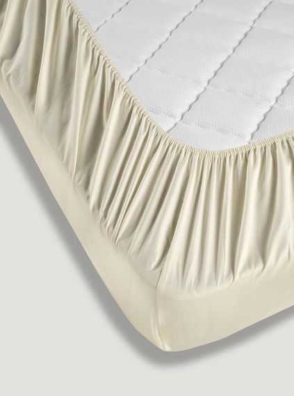 Простынь на резинке Arya Сатин London AR-A107300-creamy 180х200х30 см кремовая | Зображення 2