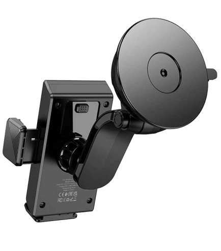 Автотримач Hoco HW22 на панель (затискач) бездротова швидка зарядка для телефону 15W Чорний | Зображення 2