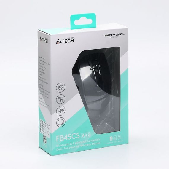Миша бездротова A4Tech Fstyler FB45CS Air2, колір темно-сірий | Зображення 8