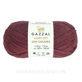 Шкарпеткова пряжа Gazzal Happy Feet Uni Color, 3568