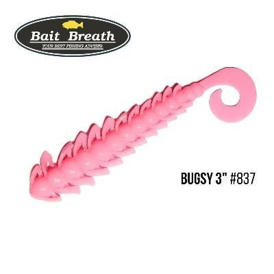 Силіконова приманка, Їстівний силікон Bait Breath BUGSY 3" Rock Soul (11 шт.) (S837 Bubble gum pink)