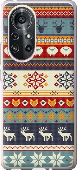 Чехол на Huawei Nova 8 Pro Рождественский орнамент "3303u-2246-17620"