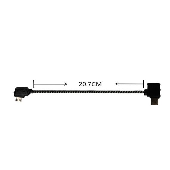 Кабель кутовий RC Port to MicroUSB Standart 207mm для квадрокоптера DJI Mavic 2 Pro / Mini / SE / Mavic Air | Зображення 2