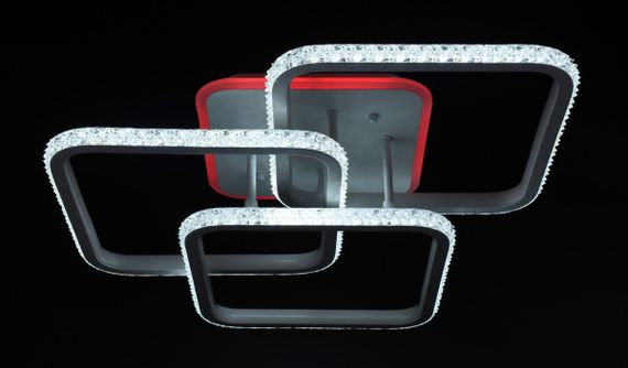 Люстра світлодіодна стельова LED світильник для квартири на стелю лед 26312 Білий 15х51х53 см. | Зображення 9