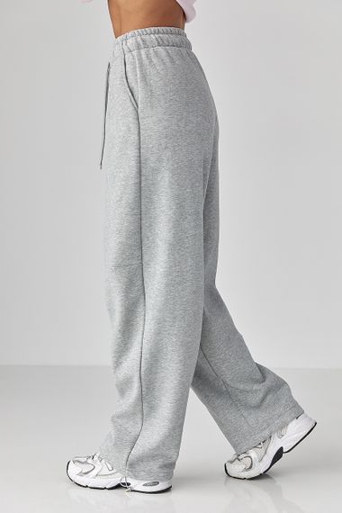 Жіночі теплі спортивні штани - сірий цвет, L (є розміри) | Зображення 4