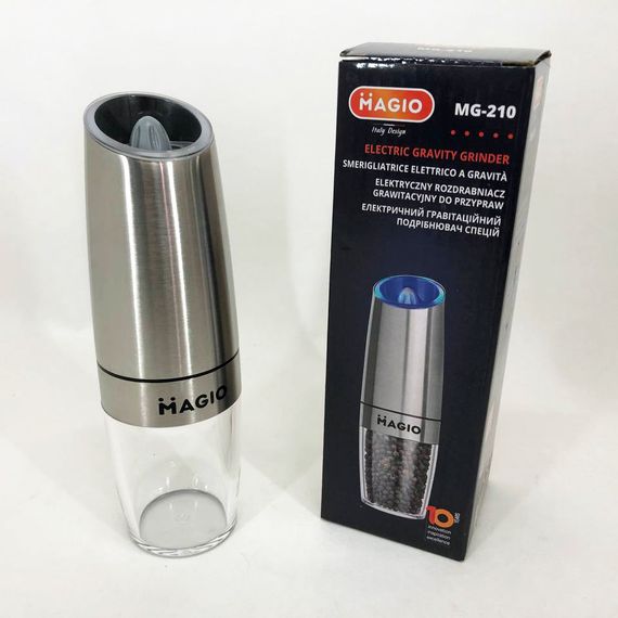 Электрический гравитационный измельчитель специй Magio MG-210, Электрическая мельница с подсветкой | Зображення 5
