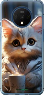 Чохол на OnePlus 7T Білий кіт "5646u-1809-2448"