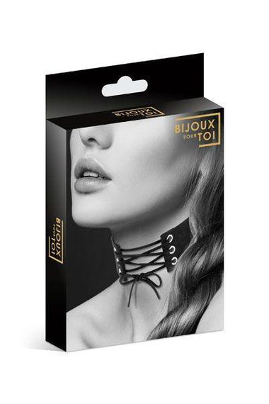 Чокер со шнуровкой Bijoux Pour Toi - LACET, экокожа | Зображення 2