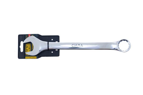 Ключ ріжково-накидний полірований CrV 26 мм СИЛА 2010761 | Зображення 1