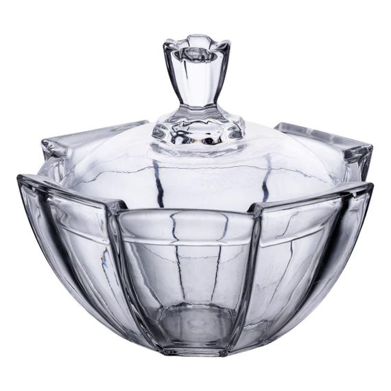 Цукорниця з кришкою Ø 15 см ваза цукорниця кругла скляна HP-4-120
