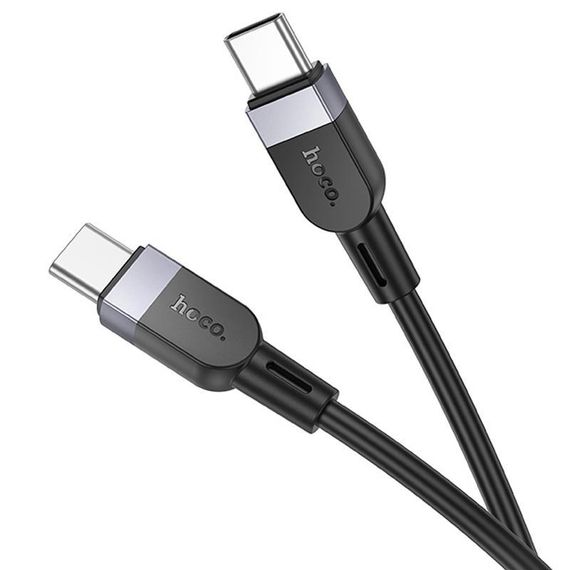 Дата кабель Hoco X109 Energy silicone Type-C to Type-C 60W (1m) Black | Зображення 4