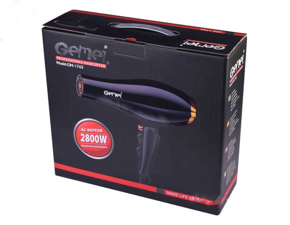 Професійний потужний фен для волосся Gemei GM-1765, 2800W | Зображення 2
