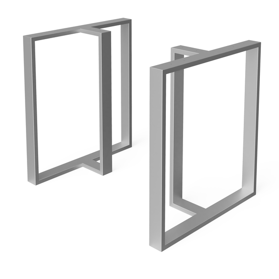 Комплект опор для столу з металу 600×200mm, H=730mm (профільна труба: 60x20mm) Сірий | Зображення 2