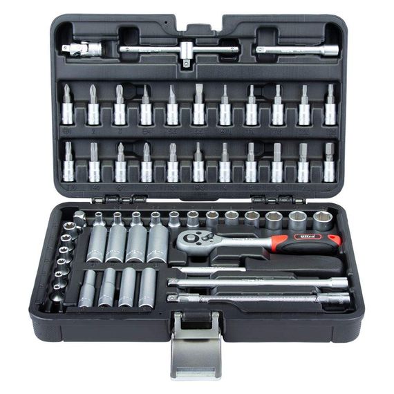 Набір насадок торцевих і біт Ultra 1/4" 56 шт CrV Taiwan (6003172) | Зображення 1
