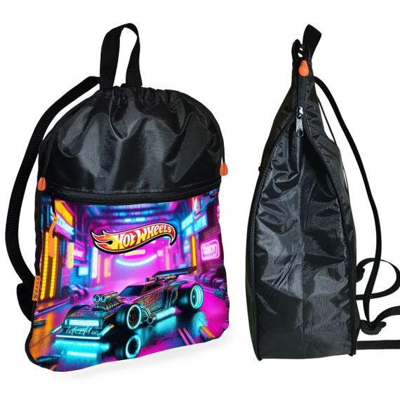 Рюкзак-мешок для школы Хот Вилс "Hot Wheels" детская сумка для обуви и спортивной одежды (01491)