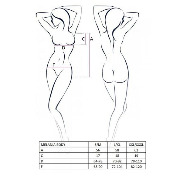 Боді MELANIA BODY black L/XL - Passion, S/M | Зображення 4