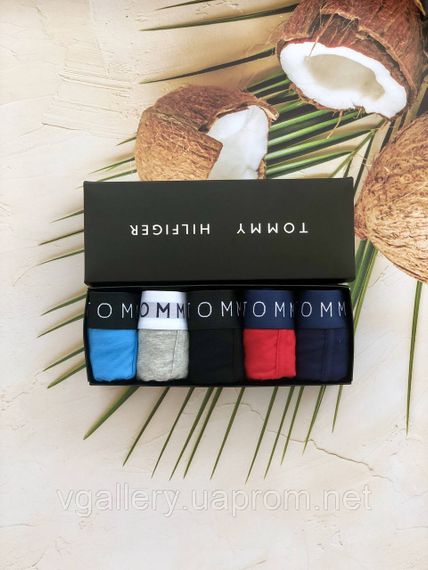 Подарунковий набір чоловічих трусів Tommy Hilfiger - ціна поштучно - коробка у подарунок при замовленні 5шт у наборі | Зображення 5