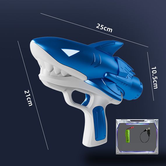 Водяний акумуляторний пістолет Shark Water Gun 185-68 (300ml) with lithium battery Blue | Зображення 7