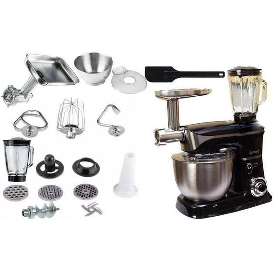 Багатофункціональний кухонний комбайн Rainberg RB-8080 Тістоміс, М'ясорубка, Блендер, Потужний блендер | Зображення 2