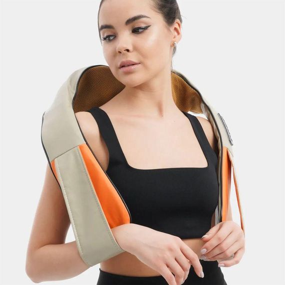 Масажер для шиї та плечей, Massager of Neck Kneading / Роликова масажна накидка / / Електричний масажер з підігрівом | Зображення 4