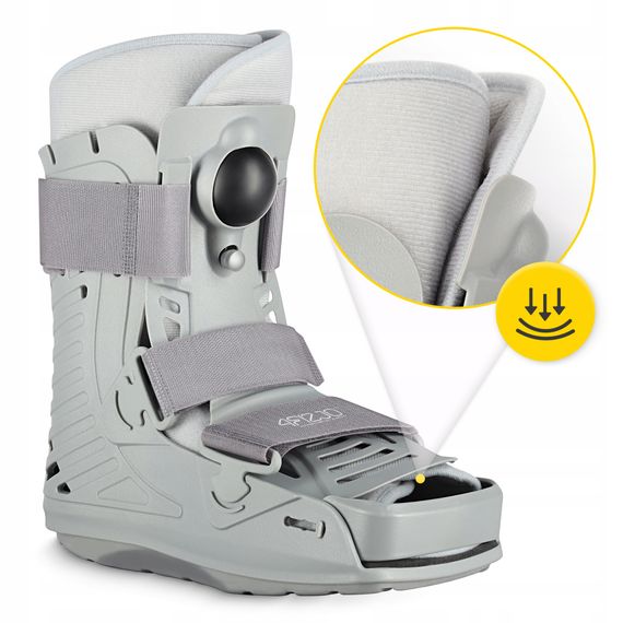 Чобіт ортопедичний, пневматичний 4FIZJO MED з регулюванням тиску Size L Grey (P-5905973407328) | Зображення 5