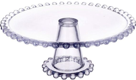 Блюдо тортівниця "Bauble Glass" Ø28см скляне на ніжці