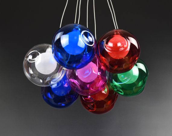 Люстра підвісна на 7 лампочок 26242 Хром 35-140х36х36 см. | Зображення 2