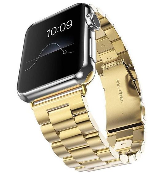 Металевий ремінець Primo Steel годинника Apple Watch 38mm / 40mm / 41mm - Gold | Зображення 2