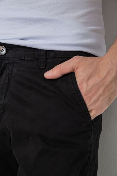 Штани чоловічі з кишенями, колір чорний, 244R2072 | Зображення 4