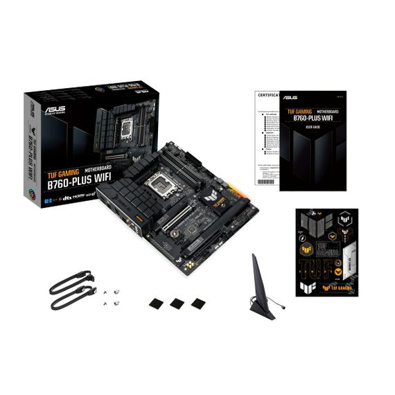 Материнcька плата ASUS TUF GAMING B760-PLUS WIFI s1700 B760 4xDDR5 M.2 HDMI DP Wi-Fi BT ATX (90MB1ER0-M1EAY0) | Зображення 1