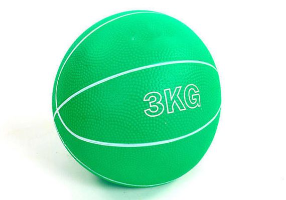 Медбол EasyFit MedicBall 3 кг медичний м'яч-слембол без відскоку Зелений (EF-8407-3)