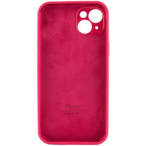 Чохол Silicone Case Full Camera Protective (AA) для Apple iPhone 15 (6.1") Червоний / Rose Red | Зображення 3