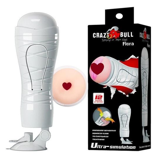 Мастурбатор попка с вибрацией Crazy Bull - FLORA, BM-00900T48Z-1 sexstyle