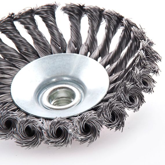 Щітка конус сталеві витки 125 мм (УШМ) APRO 8304351 | Зображення 1