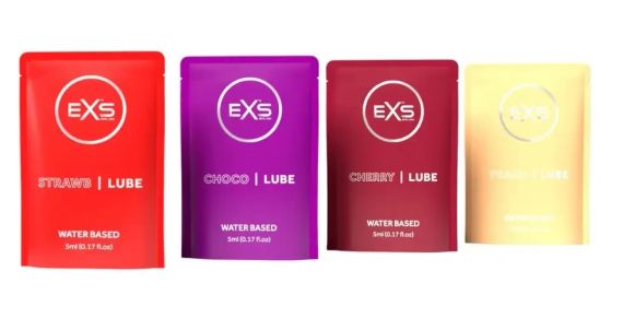 Набір з 20 шт ароматизованих універсальних гелей-лубрикантів EXS Flavoured Lube Sachets, 20х5 ml Sex Aura | Зображення 1