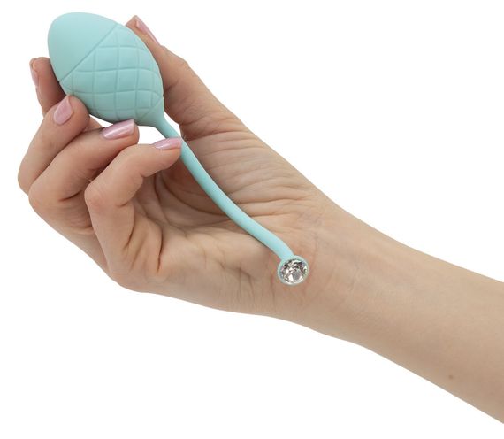 Розкішні вагінальні кульки PILLOW TALK - Frisky Teal з кристалом, діаметр 3,2 см, вага 49-75 гр | Зображення 2