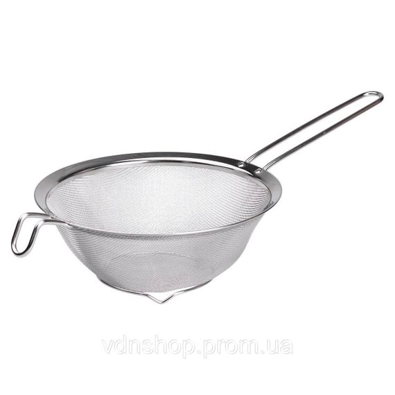 Дуршлаг-сито с ручкой 23 см мелкоячеистая сетка из нержавеющей стали HP-19-1-23CM | Зображення 3