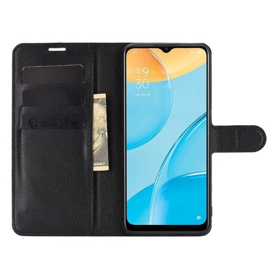 Чохол книжка з кишенями для карт на Oppo A15 / A15s колір Чорний | Зображення 1