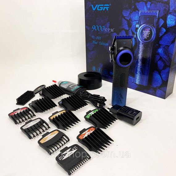 Професійна електрична машинка для стрижки VGR, Професійна машинка для стрижки з насадками ED-21 | Зображення 7