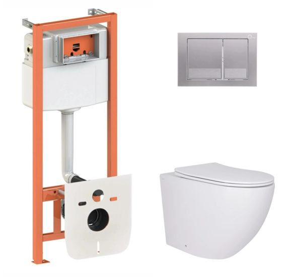 Набір Qtap Nest 4 в 1 підвісний унітаз Robin Ultra Quiet 520x365x365 + комплект інсталяції QT13332381AW47499